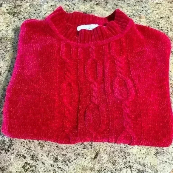 Alfred Dunner Sweater Women's Long Sleeve Knit Pullover Mock Neck Red Size L - Picture 13 of 13